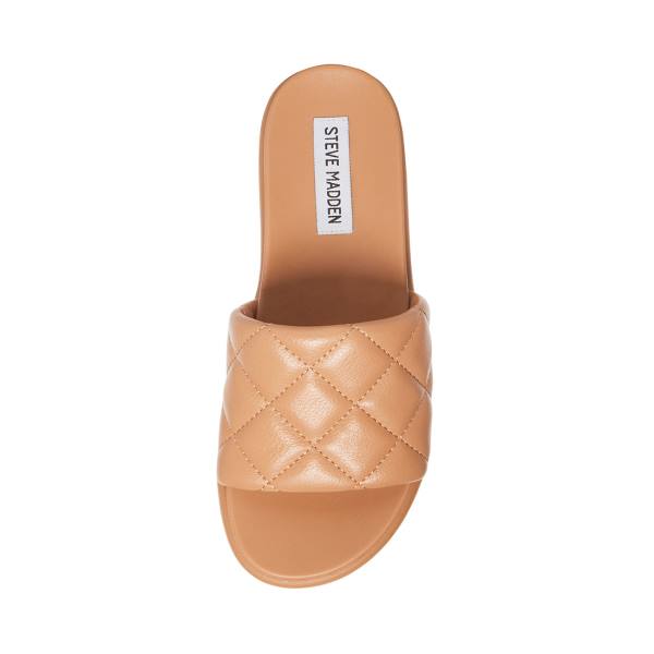 Steve Madden Abell Tan Women's Sandals Brown | SM-352RS