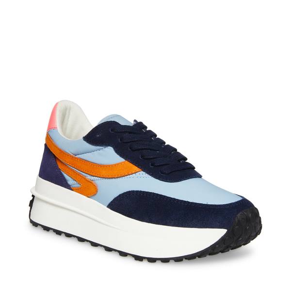 Steve Madden Actions Women's Sneakers Blue Multicolor | SM-432ME