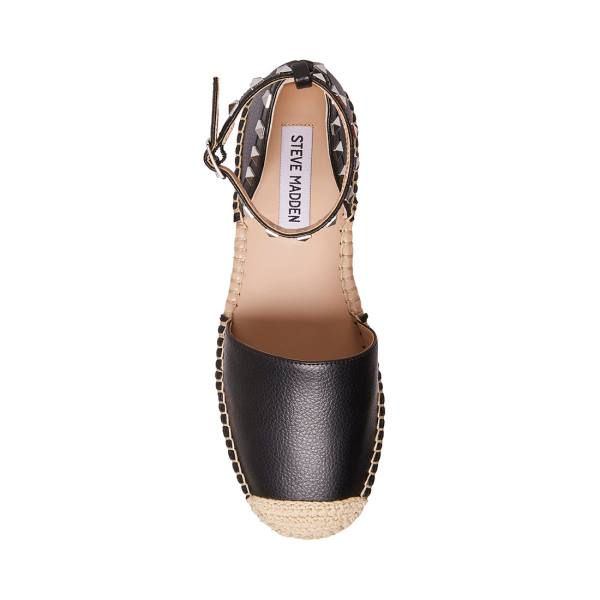 Steve Madden Alissa Women's Flat Shoes Black | SM-123YG