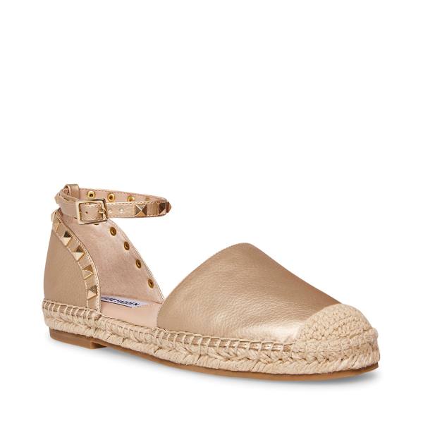 Steve Madden Alissa Women's Flat Shoes Gold | SM-713QZ