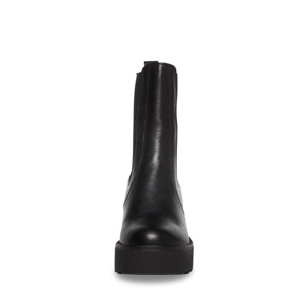 Steve Madden Andara Leather Women's Booties Black | SM-305XW