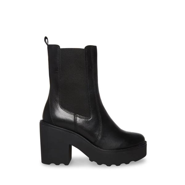 Steve Madden Andara Leather Women\'s Booties Black | SM-305XW