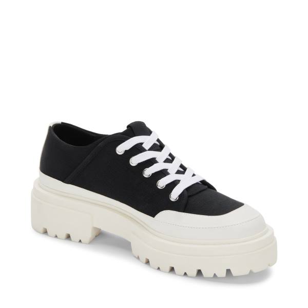 Steve Madden Avah Canvas Women's Sneakers Black | SM-306EX