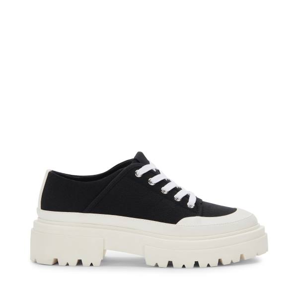 Steve Madden Avah Canvas Women\'s Sneakers Black | SM-306EX