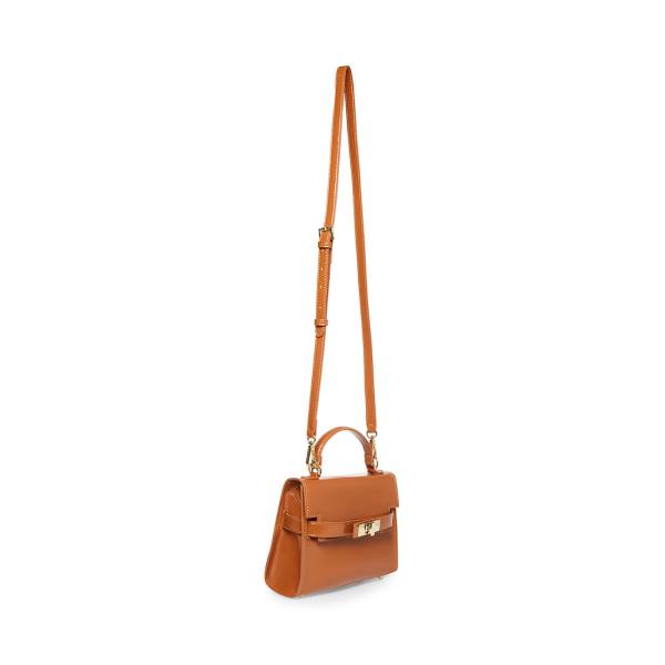 Steve Madden Bdignify Cognac Patent Women's Crossbody Bags Brown | SM-318JF