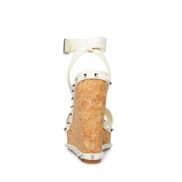 Steve Madden Behati Bone Women's Sandals Beige | SM-378QF