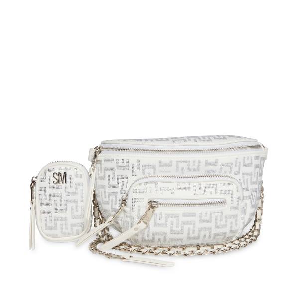 Steve Madden Bmaximas Women's Crossbody Bags White Silver | SM-638YS