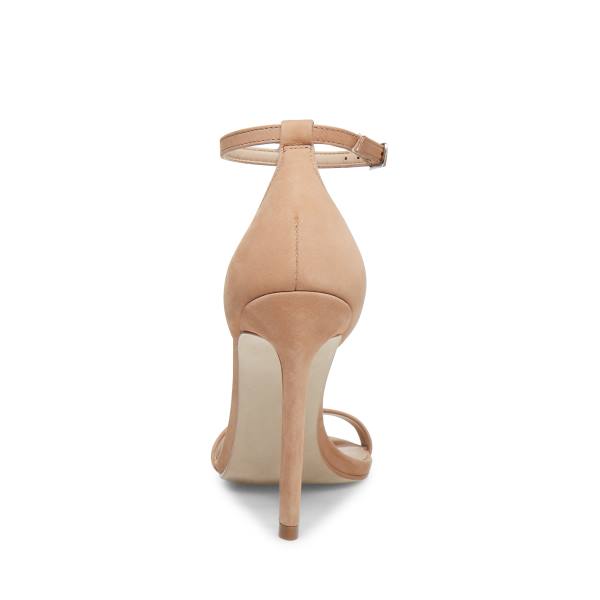 Steve Madden Brandie Camel Nubuck Women's Heels Brown | SM-539WP