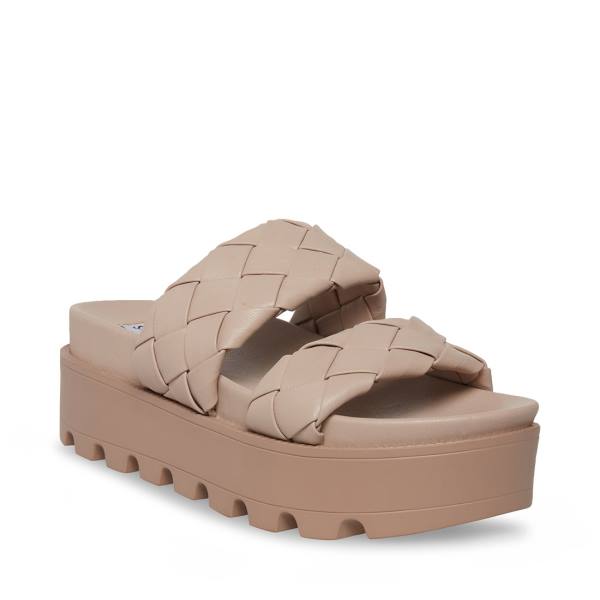 Steve Madden Briar Taupe Women's Sandals Grey Brown | SM-219EL