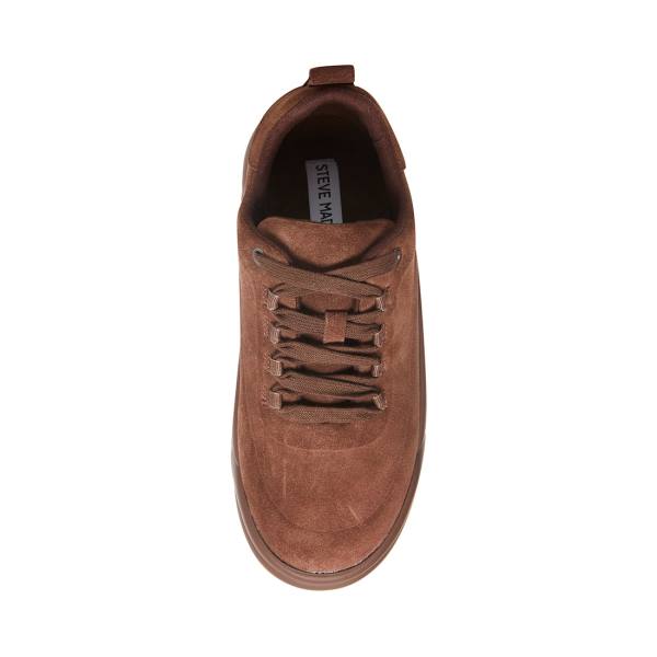 Steve Madden Briggs Suede Women's Sneakers Brown | SM-182EY