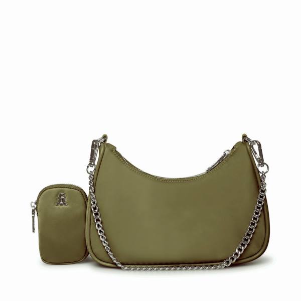 Steve Madden Bvital Women\'s Shoulder Bags Olive | SM-058ID