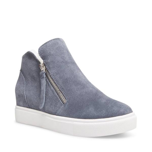 Steve Madden Caliber-f Suede Women's Sneakers Grey | SM-478VY