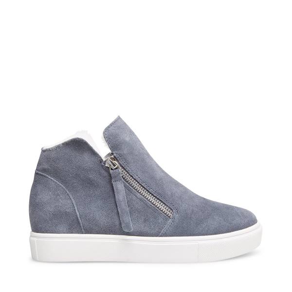 Steve Madden Caliber-f Suede Women\'s Sneakers Grey | SM-478VY