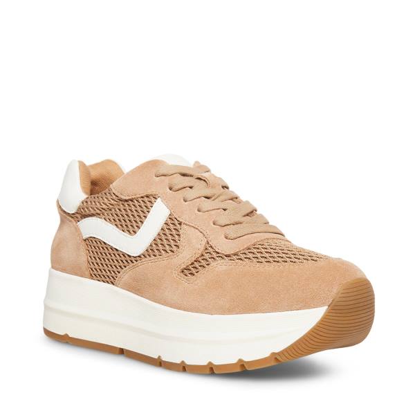 Steve Madden Carlton Sand Women's Sneakers Brown | SM-392KS