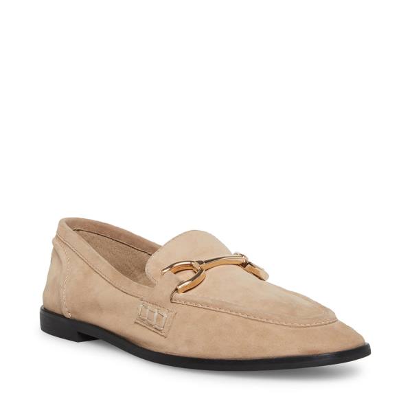 Steve Madden Carrine Tan Suede Women's Flat Shoes Brown | SM-126SV