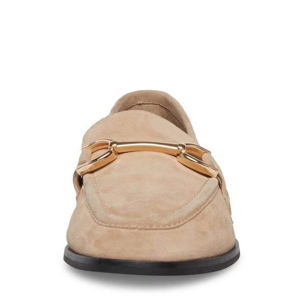 Steve Madden Carrine Tan Suede Women's Flat Shoes Brown | SM-126SV