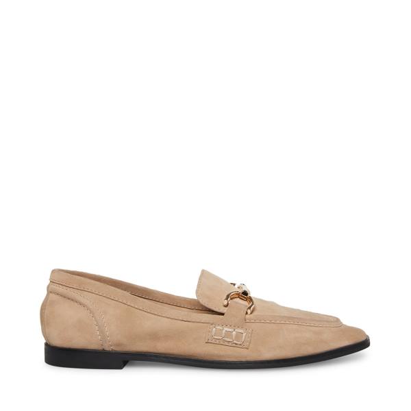 Steve Madden Carrine Tan Suede Women\'s Flat Shoes Brown | SM-126SV