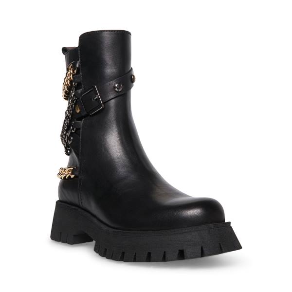 Steve Madden Chain Women's Booties Black Multicolor | SM-189MA