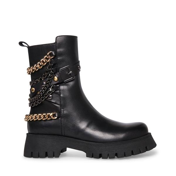 Steve Madden Chain Women\'s Booties Black Multicolor | SM-189MA