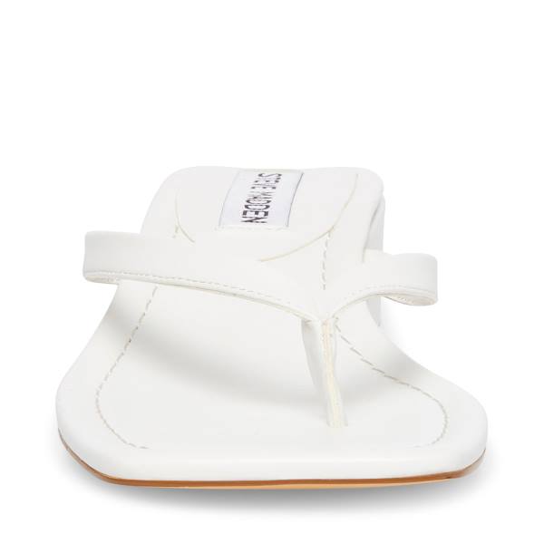 Steve Madden Claudette Women's Sandals White | SM-140BC