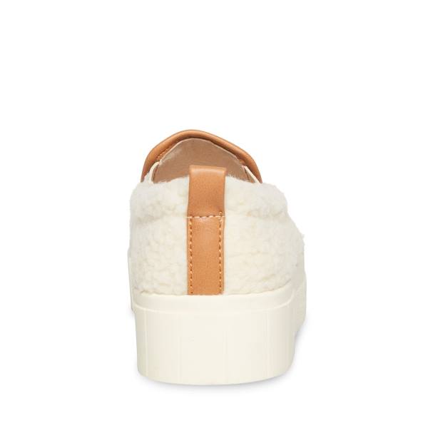 Steve Madden Cosmo-s Natural Women's Sneakers Beige | SM-378JP