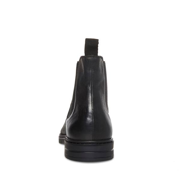 Steve Madden Crawford Leather Men's Boots Black | SM-591TW