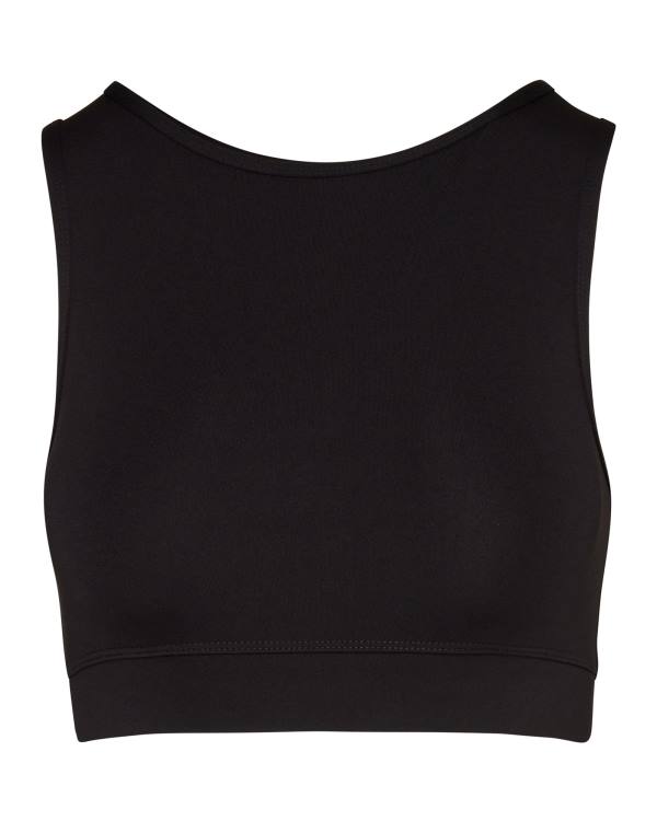 Steve Madden Cropped Active Tank Women's Tops Black | SM-350EC