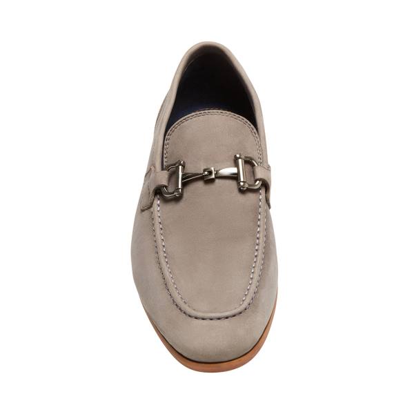 Steve Madden Debinair Nubuck Men's Dress Shoes Grey | SM-945PI
