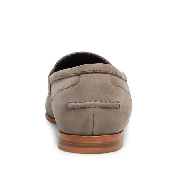 Steve Madden Debinair Nubuck Men's Dress Shoes Grey | SM-945PI