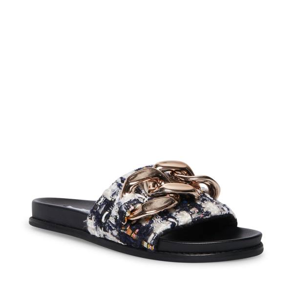 Steve Madden Delay Women's Sandals Navy Multicolor | SM-751HG