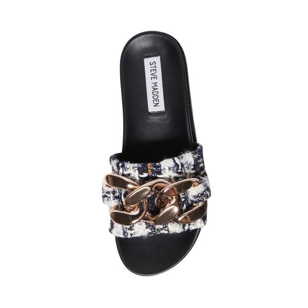 Steve Madden Delay Women's Sandals Navy Multicolor | SM-751HG