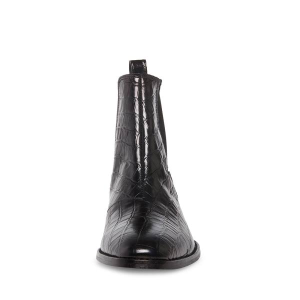 Steve Madden Dex-c Crocodile Men's Boots Black | SM-914GD