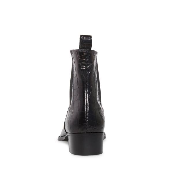 Steve Madden Dex-c Crocodile Men's Boots Black | SM-914GD