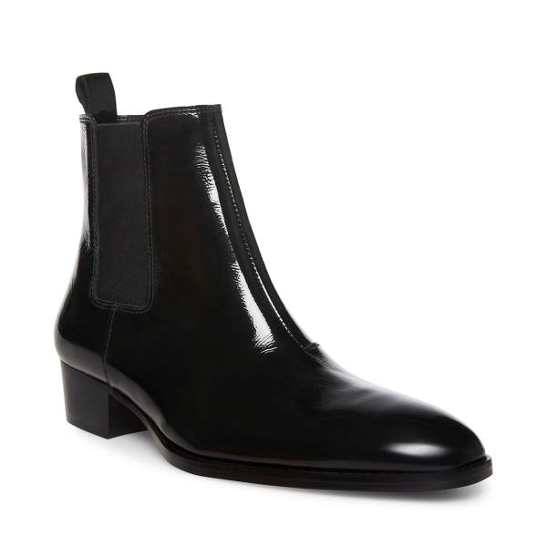 Steve Madden Dex-l Patent Men's Boots Black | SM-540ZW