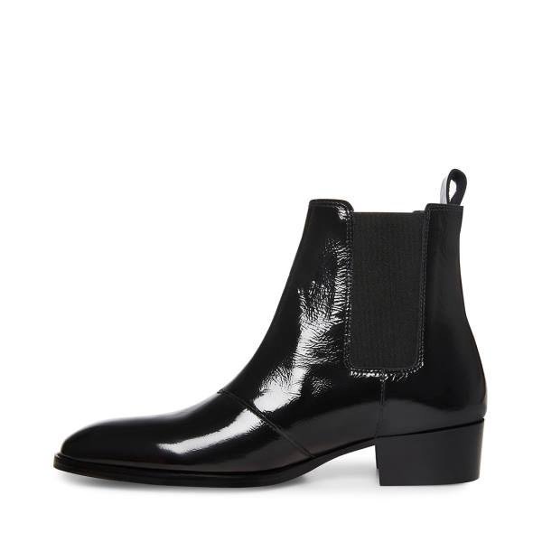 Steve Madden Dex-l Patent Men's Boots Black | SM-540ZW