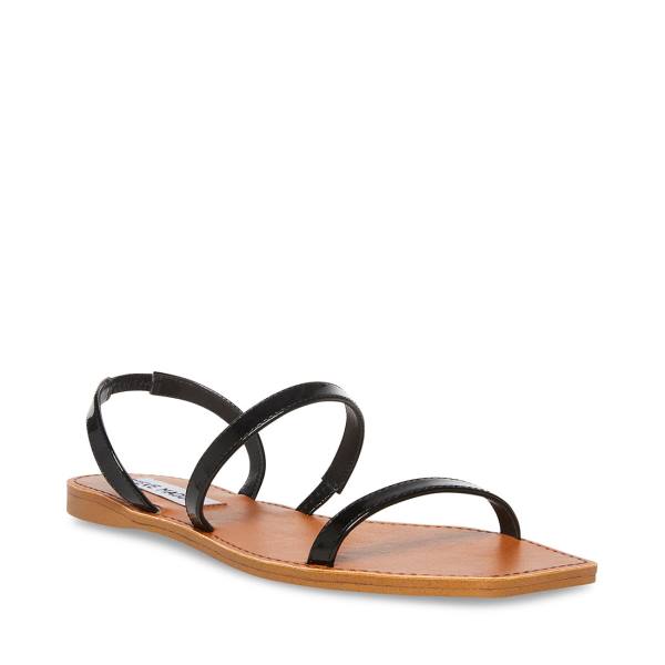 Steve Madden Direct Patent Women's Sandals Black | SM-390SZ