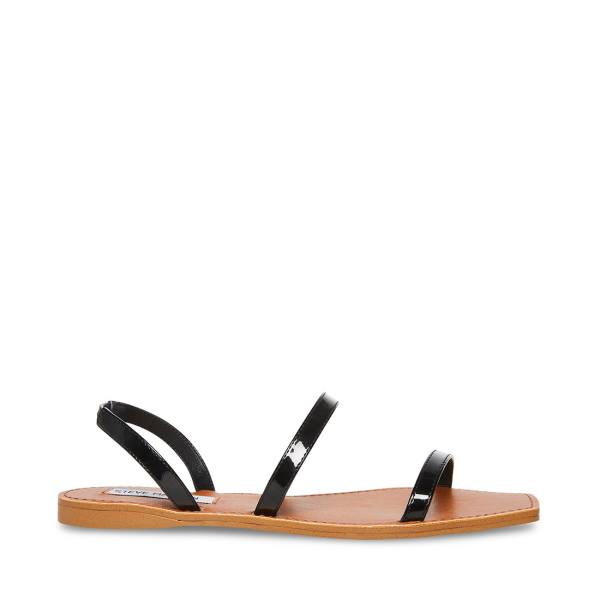 Steve Madden Direct Patent Women\'s Sandals Black | SM-390SZ