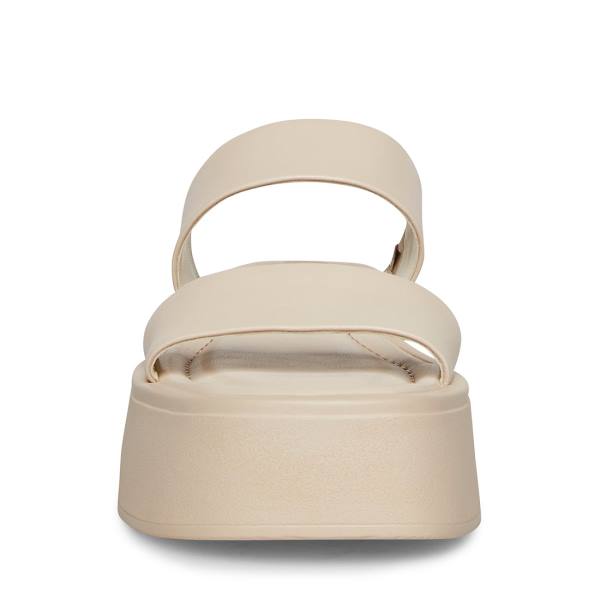 Steve Madden Dorian Bone Women's Sandals Beige | SM-139CD
