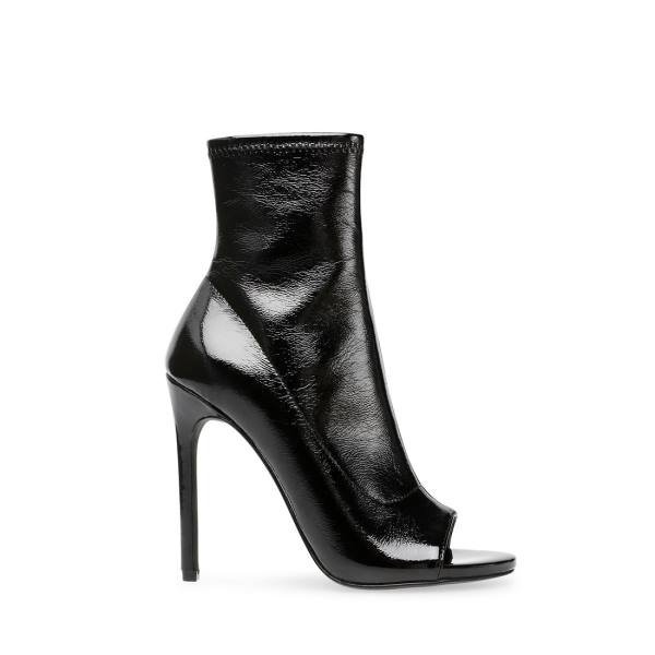 Steve Madden Elettra Patent Women\'s Booties Black | SM-052PV