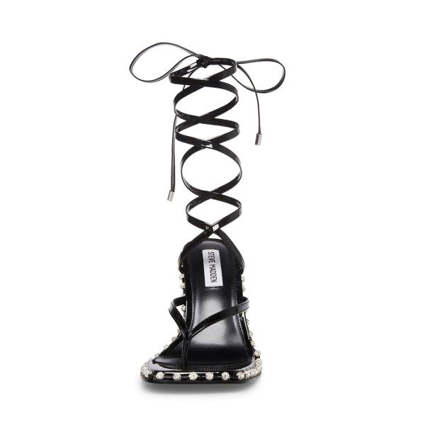 Steve Madden Fancille Patent Women's Heels Black | SM-267KI