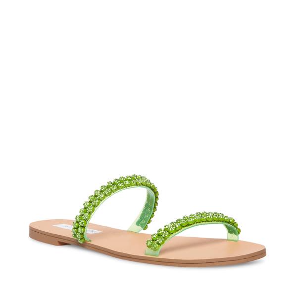 Steve Madden Felicia Lime Women's Sandals Light Green | SM-872RO
