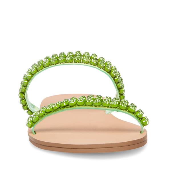 Steve Madden Felicia Lime Women's Sandals Light Green | SM-872RO