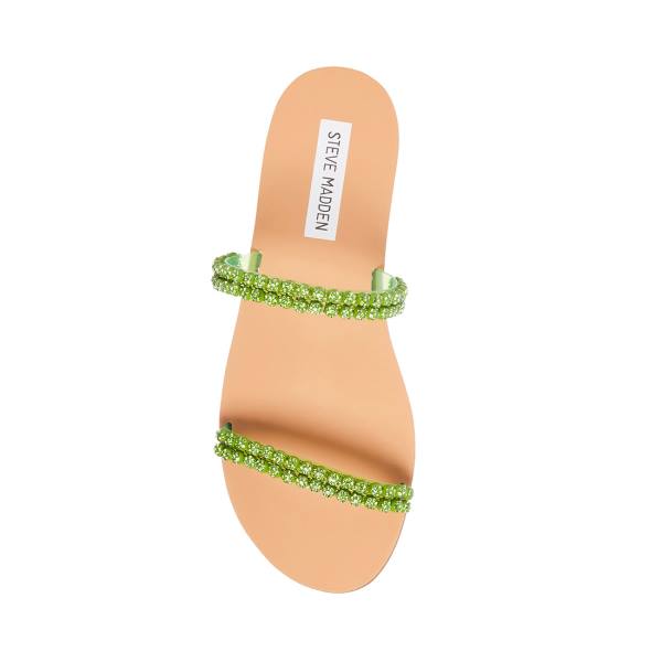 Steve Madden Felicia Lime Women's Sandals Light Green | SM-872RO