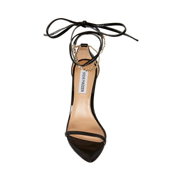 Steve Madden Fizzed Patent Women's Heels Black | SM-570RA