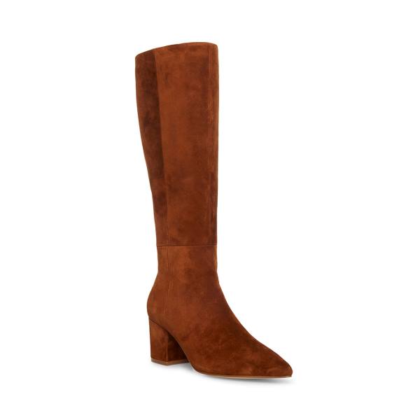 Steve Madden Forrest Suede Women's Boots Brown | SM-905GH