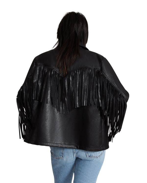 Steve Madden Fringe Women's Jackets Black | SM-275OK