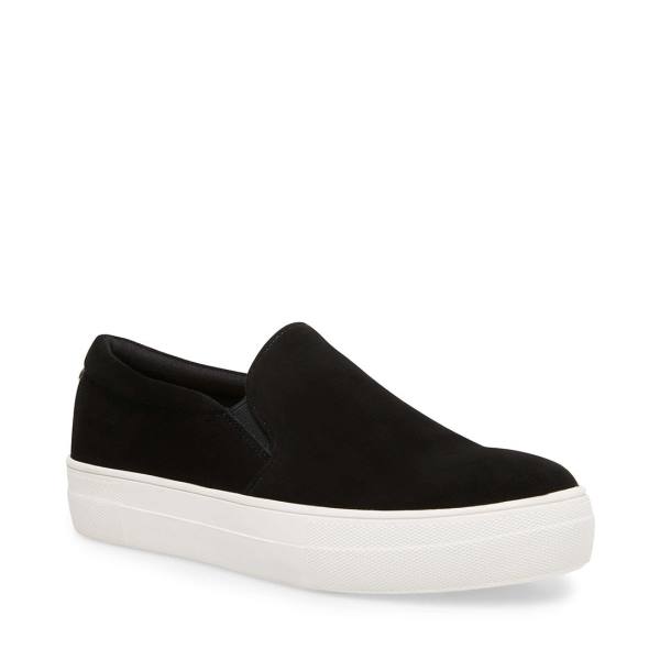 Steve Madden Gills Suede Women's Sneakers Black | SM-850DA