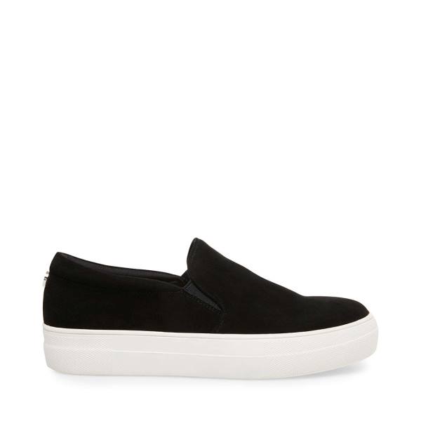 Steve Madden Gills Suede Women\'s Sneakers Black | SM-850DA