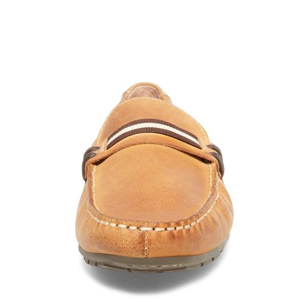 Steve Madden Grab Tan Leather Men's Sneakers Brown | SM-573FU