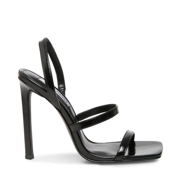 Steve Madden Grade Patent Women\'s Heels Black | SM-690MB
